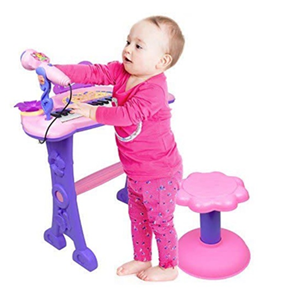 اسباب بازی پیانو الکترونیکی با صندلی و میکروفون My Piano Musical Set With Stool And Microphone_اسباب بازی لوازم خانگی